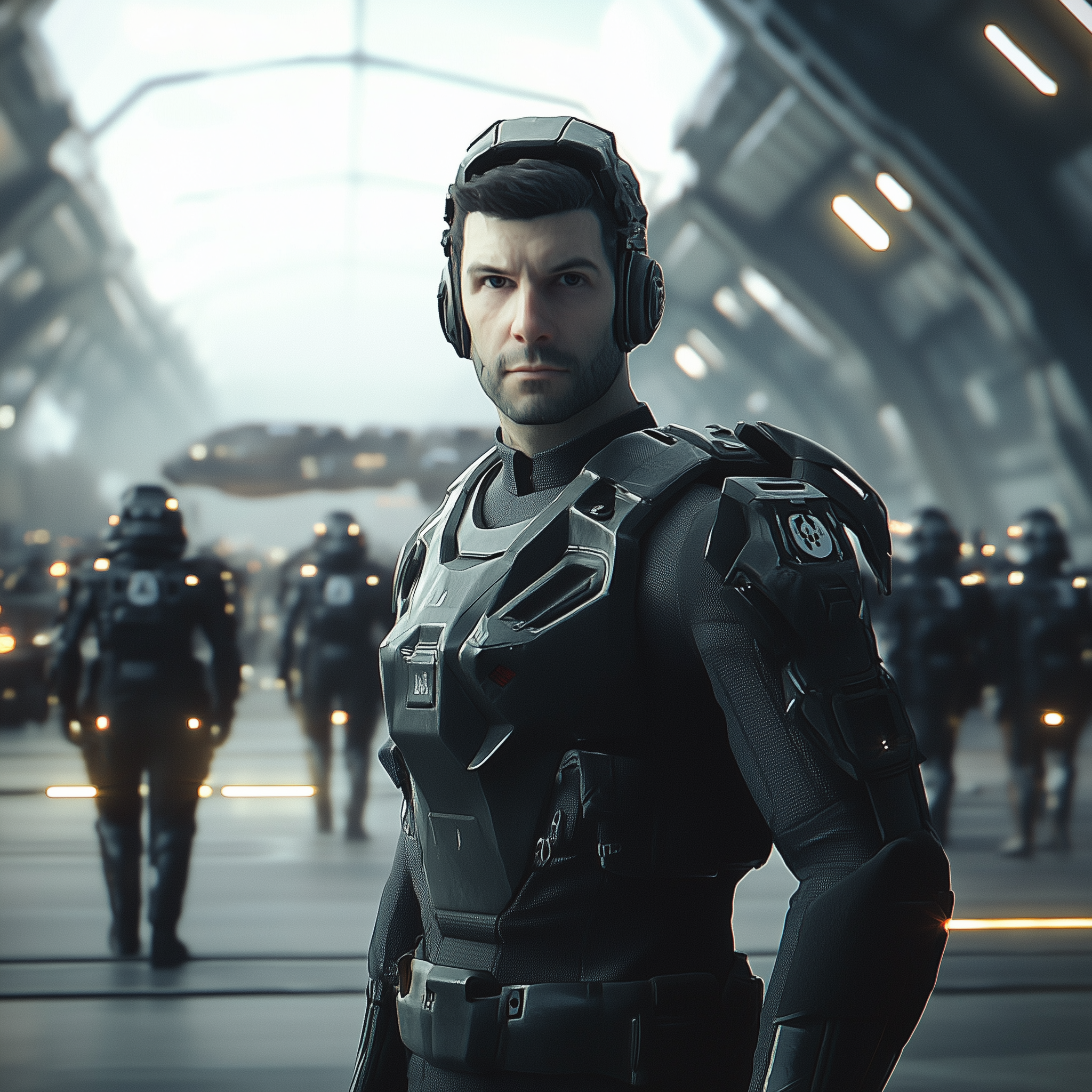 A drawing of Commander Brookes.